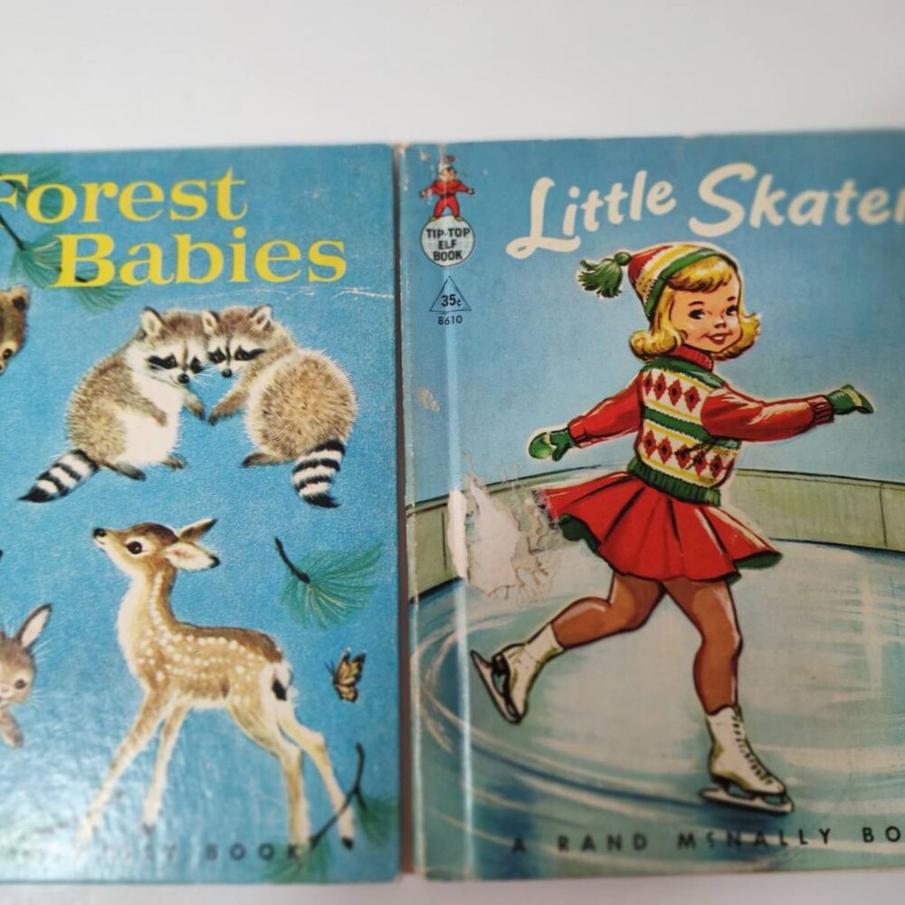 Two Tip Top Elf Books: "Little Skater" & "Forest Babies" HC Acceptable